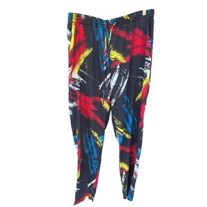 CATHERINE MALANDRINO Womens large Jeane Pants paint splash splatter artsy